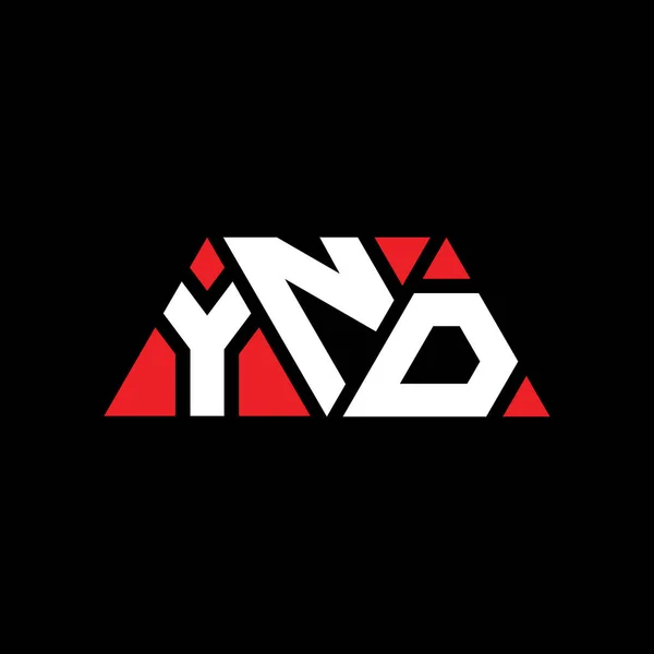 Trójkątne Logo Litery Ynd Kształcie Trójkąta Logo Trójkąta Ynd Projekt — Wektor stockowy
