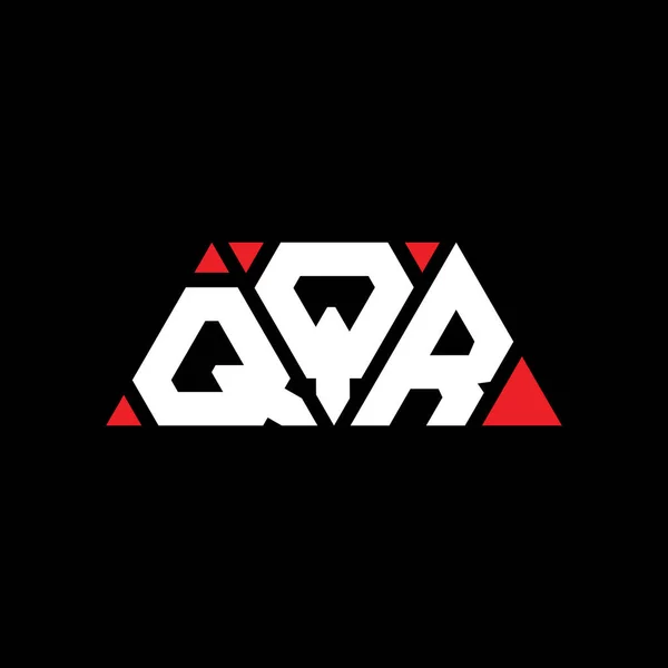 Qqr Driehoek Letter Logo Ontwerp Met Driehoek Vorm Qqr Driehoekig — Stockvector