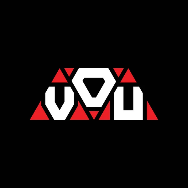 Design Del Logo Della Lettera Triangolo Vou Con Forma Triangolo — Vettoriale Stock