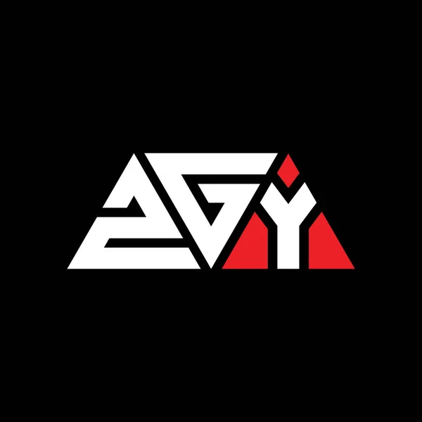 Zgy三角形字母标志设计与三角形形状 Zgy三角形标志设计单字 Zgy三角形矢量标识模板与红色 Zgy三角徽标简单 Zgy — 图库矢量图片