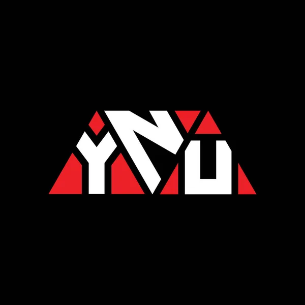 Diseño Del Logotipo Letra Del Triángulo Ynu Con Forma Triángulo — Archivo Imágenes Vectoriales