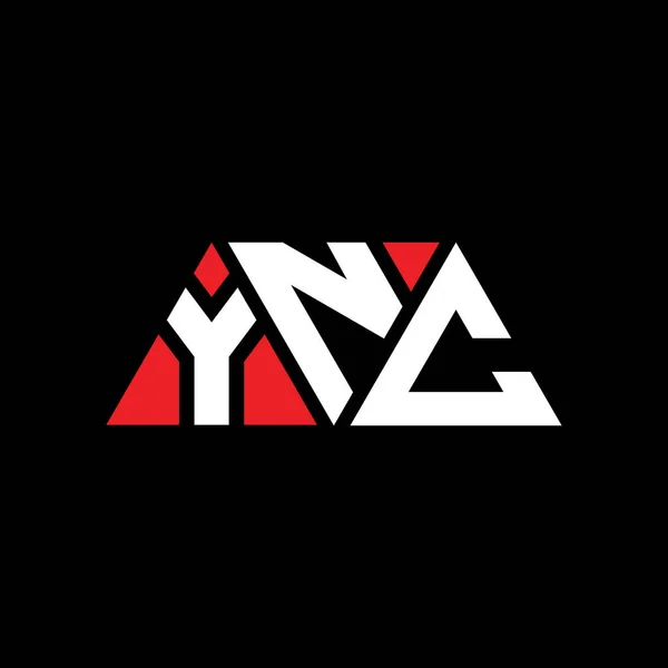 Ync Triangolo Lettera Logo Design Con Forma Triangolare Monogramma Progettazione — Vettoriale Stock