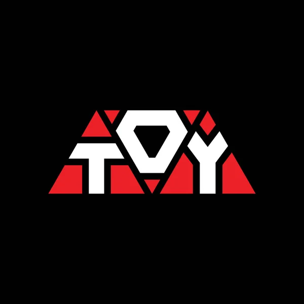Игрушечный Треугольник Логотипом Форме Треугольника Монограмма Логотипом Игрушечного Треугольника Шаблон — стоковый вектор