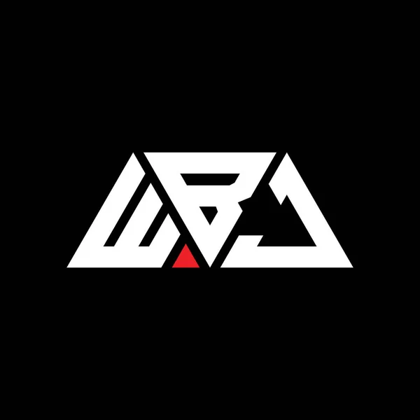 Wbj Triangle Letter Logo Design Triangle Shape Wbj Triangle Logo — Stock Vector