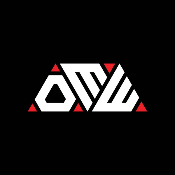 Omw Triangle Letter Logo Design Triangle Shape Omw Triangle Logo — Stock Vector
