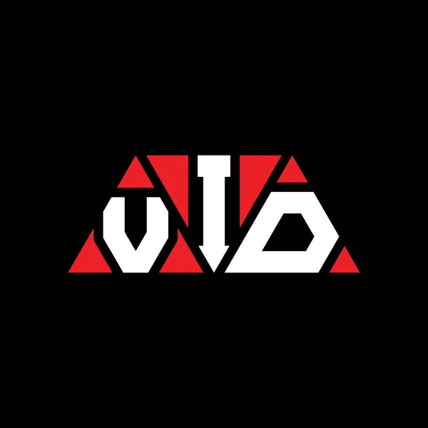 Disegno Del Logo Della Lettera Del Triangolo Vid Con Forma — Vettoriale Stock