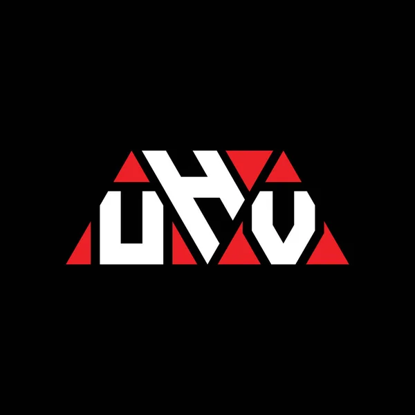Uhv Трикутник Літери Логотип Дизайн Формою Трикутника Монограма Дизайну Логотипу — стоковий вектор