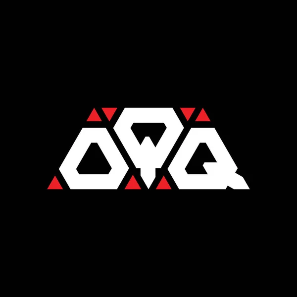 Oqq Driehoekige Letter Logo Ontwerp Met Driehoekige Vorm Oqq Driehoekig — Stockvector