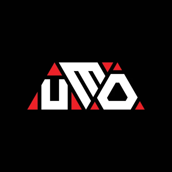 Umo Triangel Bokstav Logotyp Design Med Triangel Form Umo Triangel — Stock vektor