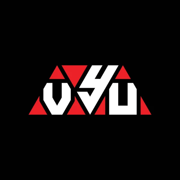 Üçgen Şekilli Vyu Üçgen Harf Logosu Tasarımı Vyu Üçgen Logo — Stok Vektör