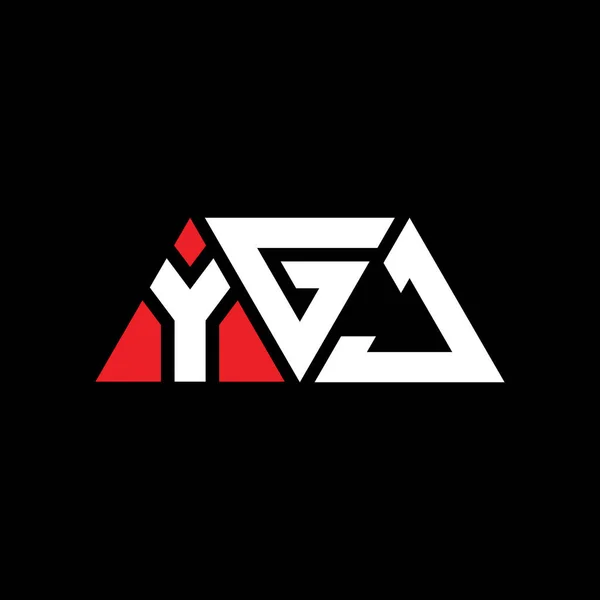 Diseño Del Logotipo Letra Del Triángulo Ygj Con Forma Triángulo — Vector de stock