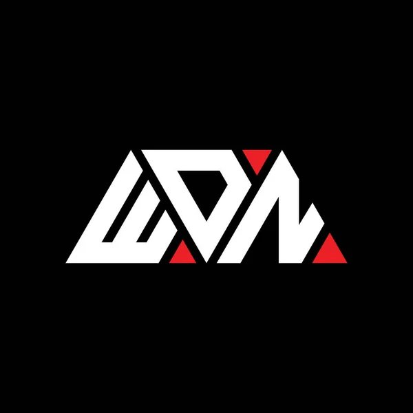 Diseño Del Logotipo Letra Triángulo Wdn Con Forma Triángulo Monograma — Vector de stock