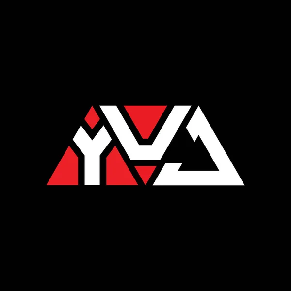 Yuj Triangle Letter Logo Design Triangle Shape Yuj Triangle Logo — Stock Vector