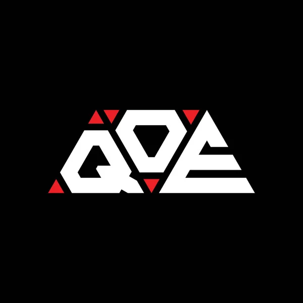 Qoe Σχέδιο Λογότυπο Τριγωνικό Γράμμα Τριγωνικό Σχήμα Μονόγραμμα Σχεδίασης Τριγώνου — Διανυσματικό Αρχείο