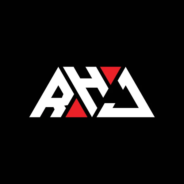Rhj Driehoek Letter Logo Ontwerp Met Driehoek Vorm Rhj Driehoekig — Stockvector
