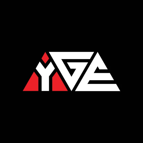 Diseño Del Logotipo Letra Del Triángulo Yge Con Forma Triángulo — Archivo Imágenes Vectoriales