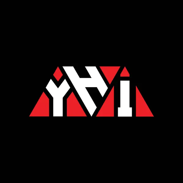 Діаграма Літер Yhi Формою Трикутника Монограма Логотипу Yhi Трикутника Вектор — стоковий вектор