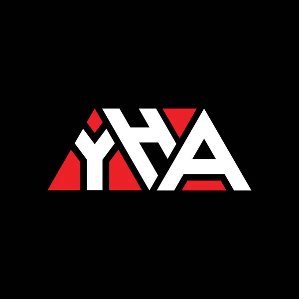 Діаграма Літер Yha Трикутної Форми Yha Трикутник Логотип Монограми Дизайну — стоковий вектор