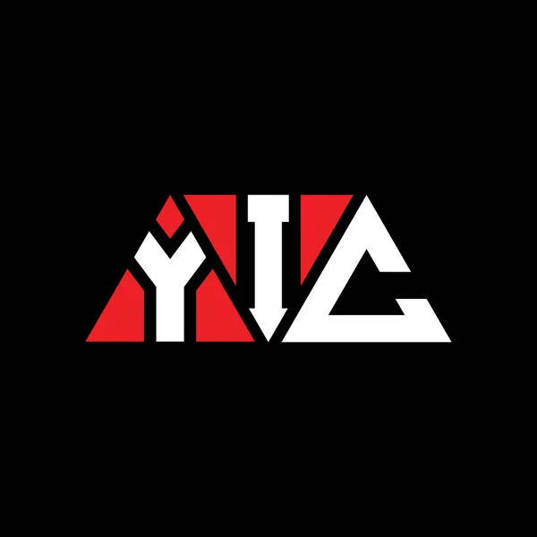 Návrh Trojúhelníkového Písmene Yic Trojúhelníkovým Tvarem Yic Trojúhelník Logo Design — Stockový vektor