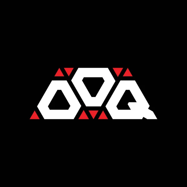 Σχεδιασμός Τριγωνικού Γράμματος Ooq Σχήμα Τριγώνου Μονόγραμμα Σχεδίασης Τριγώνου Ooq — Διανυσματικό Αρχείο