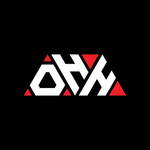 Projeto Logotipo Letra Triângulo Ohh Com Forma Triângulo Ohh Monograma — Vetor de Stock