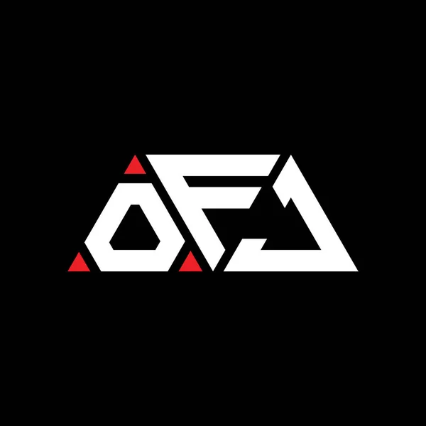 Ofj Triangle Letter Logo Design Triangle Shape Ofj Triangle Logo — Stock Vector