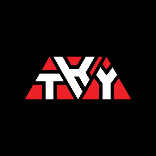 Tky Треугольник Письмо Логотип Дизайн Треугольной Формы Монограмма Логотипом Треугольника — стоковый вектор