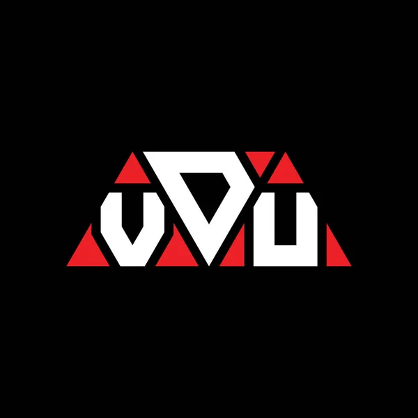 Vdu Triangle Letter Logo Design Triangle Shape Vdu Triangle Logo — Stock Vector