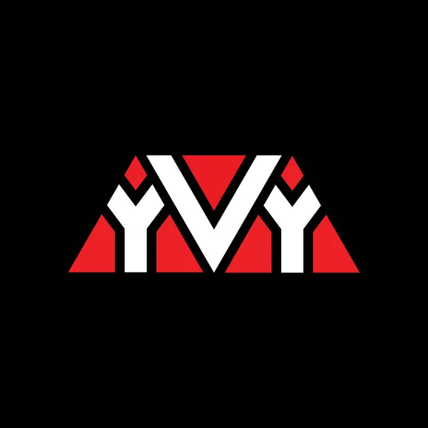 Yvy Трикутник Літери Логотип Дизайн Формою Трикутника Монограма Дизайну Логотипу — стоковий вектор