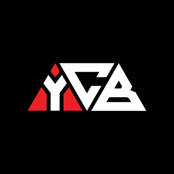 Diseño Del Logotipo Letra Del Triángulo Ycb Con Forma Triángulo — Archivo Imágenes Vectoriales