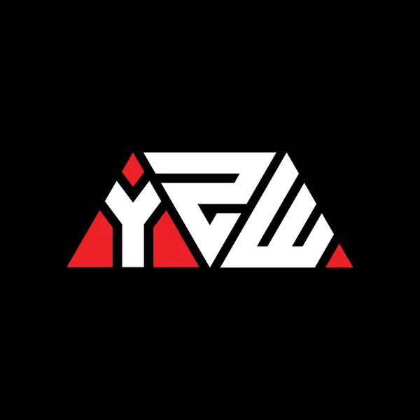Yzw三角形字母标志设计与三角形形状 Yzw三角形徽标设计单字 Yzw三角形矢量标识模板与红色 Yzw三角徽标简单 Yzw — 图库矢量图片