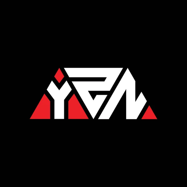 Yzn Triangle Lettre Logo Design Avec Forme Triangle Monogramme Conception — Image vectorielle