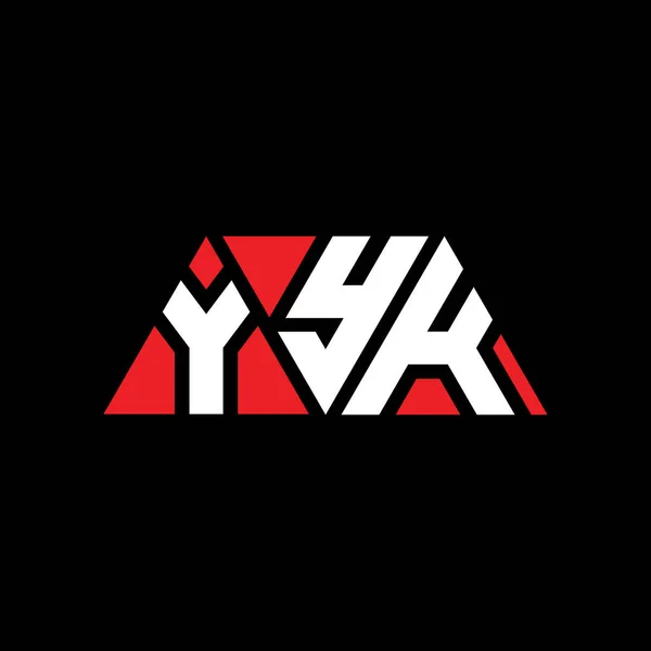 Yyk Driehoek Letter Logo Ontwerp Met Driehoek Vorm Yyk Driehoek — Stockvector