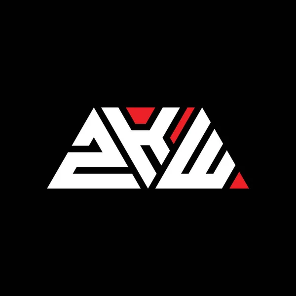 Zkw Driehoekig Logo Met Driehoekige Vorm Zkw Driehoekig Logo Ontwerp — Stockvector