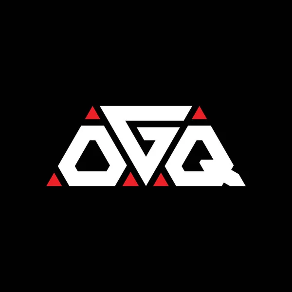 Ogq 삼각형 디자인 삼각형 Ogq 삼각형 디자인 모노그램 Ogq 삼각형 — 스톡 벡터