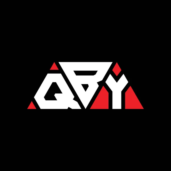 Qby三角形のロゴデザイン Qby三角形のロゴデザインモノグラム Qby赤い色の三角形ベクトルロゴテンプレート Qby三角形のロゴシンプル エレガントで豪華なロゴ Qby — ストックベクタ