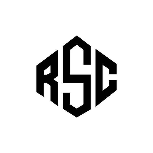 Rsc Letter Logo Design Polygon Shape Rsc Polygon Cube Shape — 스톡 벡터
