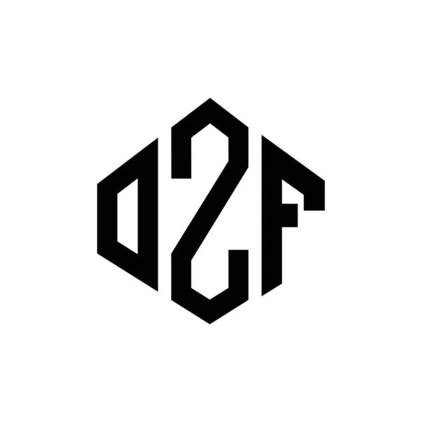 Ozf Letter Logo Ontwerp Met Polygon Vorm Ozf Polygon Kubus — Stockvector