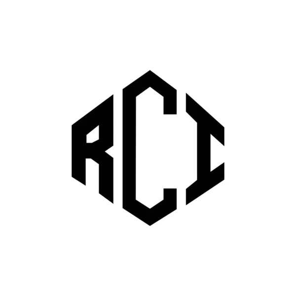 Design Logotipo Letra Rci Com Forma Polígono Design Logotipo Forma — Vetor de Stock