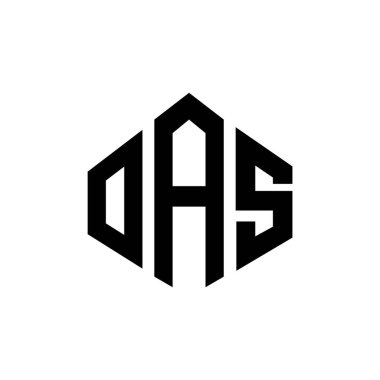OAS letter logo design with polygon shape. OAS polygon and cube shape logo design. OAS hexagon vector logo template white and black colors. OAS monogram, business and real estate logo.