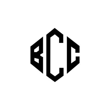 BCC letter logo design with polygon shape. BCC polygon and cube shape logo design. BCC hexagon vector logo template white and black colors. BCC monogram, business and real estate logo.