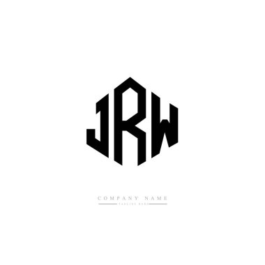 JRW letter logo design with polygon shape. JRW polygon and cube shape logo design. JRW hexagon vector logo template white and black colors. JRW monogram, business and real estate logo.