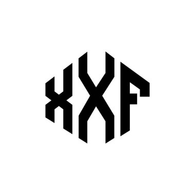 XXF letter logo design with polygon shape. XXF polygon and cube shape logo design. XXF hexagon vector logo template white and black colors. XXF monogram, business and real estate logo.