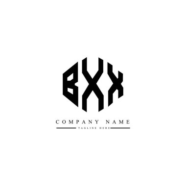 BXX letter logo design with polygon shape. BXX polygon and cube shape logo design. BXX hexagon vector logo template white and black colors. BXX monogram, business and real estate logo.