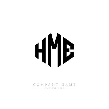 HME letter logo design with polygon shape. HME polygon and cube shape logo design. HME hexagon vector logo template white and black colors. HME monogram, business and real estate logo.