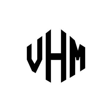 VHM letter logo design with polygon shape. VHM polygon and cube shape logo design. VHM hexagon vector logo template white and black colors. VHM monogram, business and real estate logo.