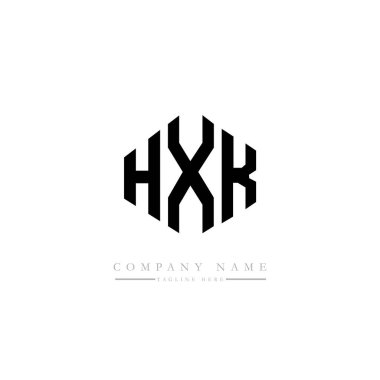 HXK letter logo design with polygon shape. HXK polygon and cube shape logo design. HXK hexagon vector logo template white and black colors. HXK monogram, business and real estate logo.