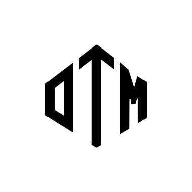 OTM letter logo design with polygon shape. OTM polygon and cube shape logo design. OTM hexagon vector logo template white and black colors. OTM monogram, business and real estate logo.