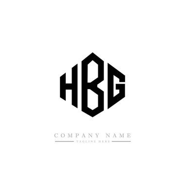 HBG letter logo design with polygon shape. HBG polygon and cube shape logo design. HBG hexagon vector logo template white and black colors. HBG monogram, business and real estate logo.