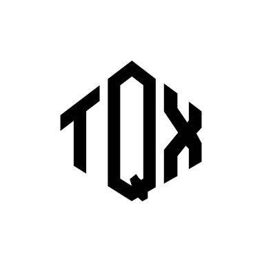 TQX letter logo design with polygon shape. TQX polygon and cube shape logo design. TQX hexagon vector logo template white and black colors. TQX monogram, business and real estate logo.